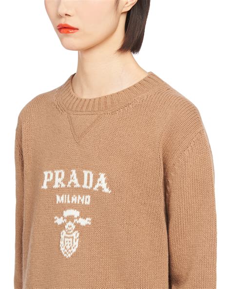 prada maglione uomo|Maglione In Lana Cashmere Cammello .